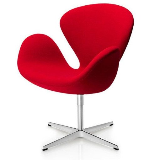 Swan Chair loungestoel Divina 623, polished aluminium