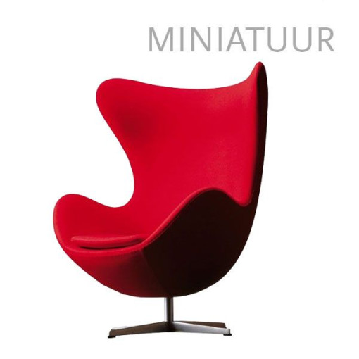 Egg Chair stoel miniatuur rood