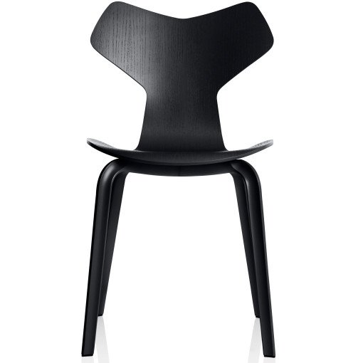 Grand Prix Chair Wood stoel gekleurd essen zwart