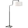 Swivel Floor vloerlamp zwart frame witte kap