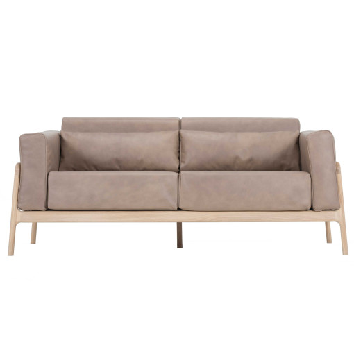 Fawn sofa 2-zits whitewash  Dakar Leather Stone