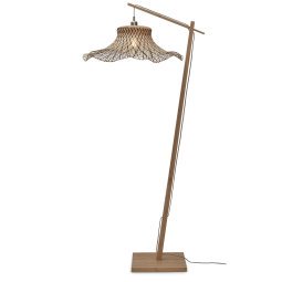 Ibiza vloerlamp large  zwart/naturel