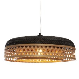 Ubud hanglamp Ø60 zwart/naturel