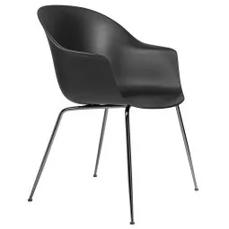 Bat eetkamerstoel zwart chroom onderstel Black