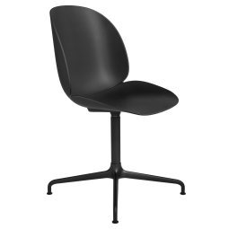 Beetle stoel met zwart aluminium swivel onderstel black