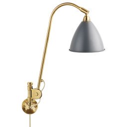 Bestlite BL6 wandlamp messing/grijs