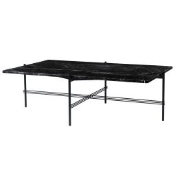 TS salontafel 130x80 zwart/zwart marmer