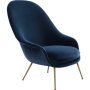 Bat high conic fauteuil vellutto-970, onderstel antiek brass