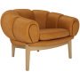 Croissant fauteuil eiken Chamois cuoio 1708