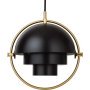 Multi-Lite hanglamp small Ø25.5, brass base, zwart semi matt