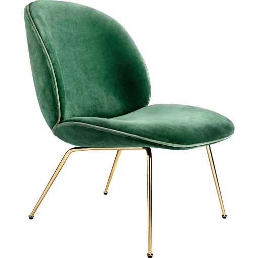 Beetle Lounge fauteuil Veloutto Di Cotone 234, brass onderst