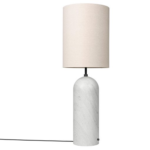 Gravity XL vloerlamp hoog wit marmer/canvas