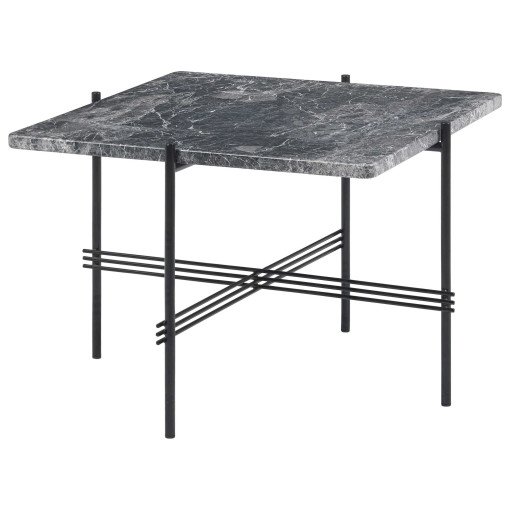 TS salontafel 55x55 zwart/grijs marmer