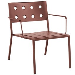 Balcony fauteuil met armleuning iron red