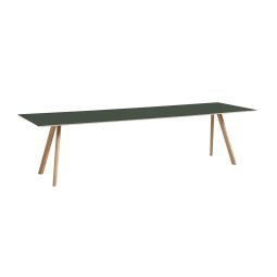 Copenhague CPH30 tafel 300x90, gezeept eiken, groen linoleum