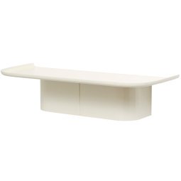 Korpus Shelf wandplank 4 haken cream