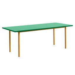 Two-Colour tafel 200x90 mint groen, oker onderstel