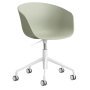 AAC52 bureaustoel wit onderstel Pastel Green