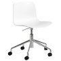 About a Chair AAC50 bureaustoel, onderstel gepolijst aluminium, kuip White
