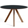 Copenhague CPH20 tafel 120cm, gelakt walnoot donkergrijs