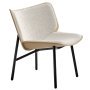 Dapper fauteuil met zwart onderstel, stofsoort Coda 100