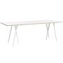 Loop Stand High tafel 250x93 wit onderstel - wit laminaat