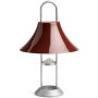 Mousqueton tafellamp oplaadbaar LED iron red