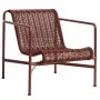 Palissade Cord Lounge fauteuil low Iron red