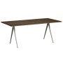 Pyramid 02 tafel 190x85 gerookt eiken, beige onderstel