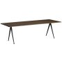 Pyramid 02 tafel 250x85 gerookt eiken, zwart onderstel