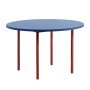 Two-Colour tafel 120 blauw, rood onderstel