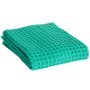 Waffle handdoek 100x50 emerald groen