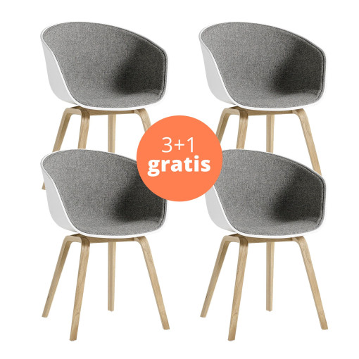 3+1 gratis: About a Chair AAC22 surface gestoffeerde stoel