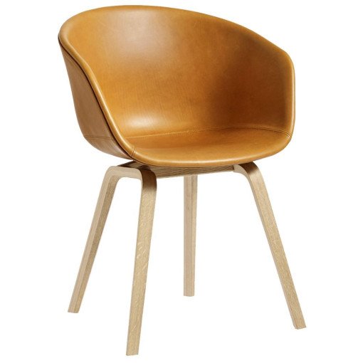 About a Chair AAC23 stoel gezeept onderstel Sense Cognac