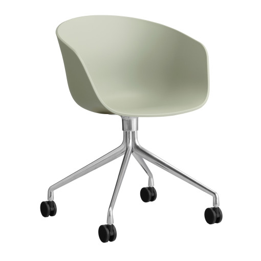 AAC24 bureaustoel aluminium onderstel Pastel Green