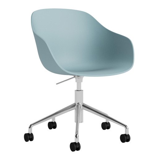 AAC252 bureaustoel aluminium onderstel Dusty Blue