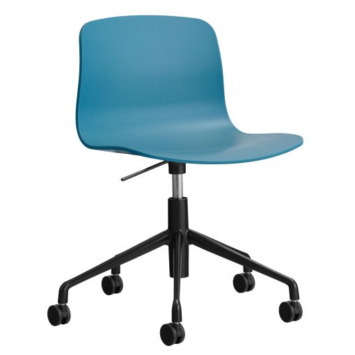 AAC50 bureaustoel zwart onderstel Azure Blue