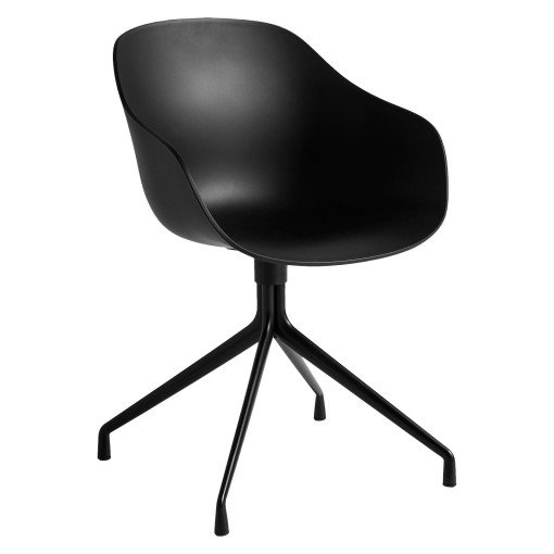 About a Chair AAC220 stoel zwart met zwart onderstel