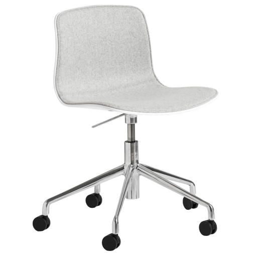 About a Chair AAC50 gestoffeerde bureaustoel, onderstel gepolijst aluminium, Divina Melange 120