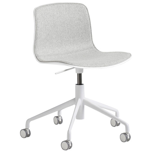 About a Chair AAC50 gestoffeerde bureaustoel, onderstel wit, Divina Melange 120