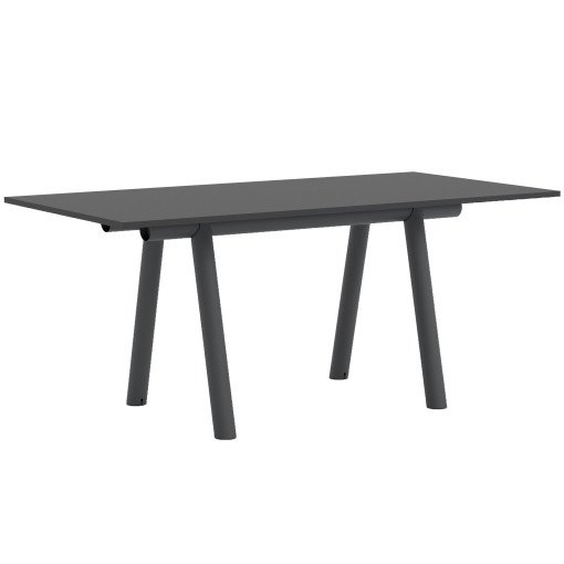 Boa tafel 220x110 Charcoal frame, laminaat blad
