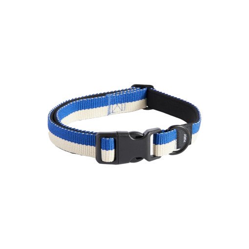 Dogs halsband S/M Blue/Off-White