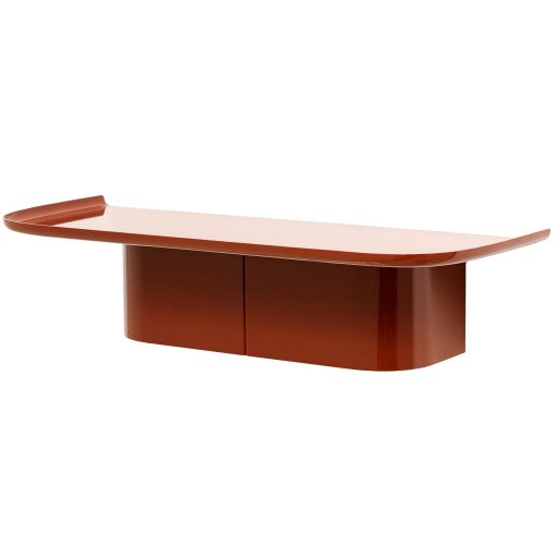 Korpus Shelf wandplank 4 haken brick red