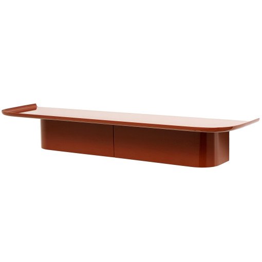 Korpus Shelf wandplank 7 haken brick red