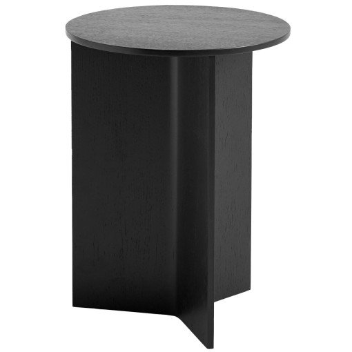 Slit Wood High bijzettafel 35 black lacquered oak