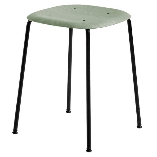 Soft Edge 70 kruk dusty green,onderstel zwart