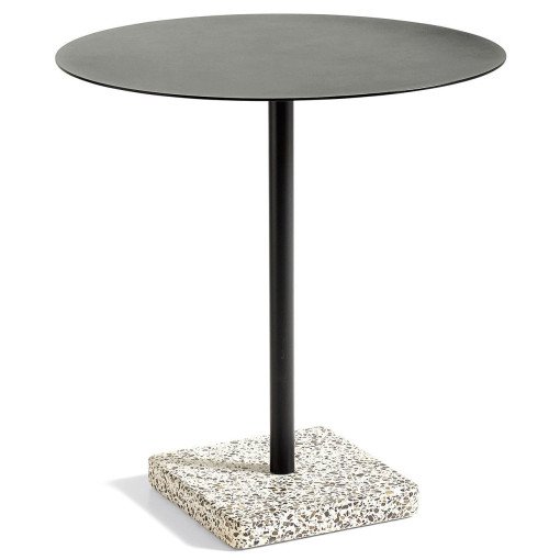 Terrazzo Round tuintafel 70 grey - charcoal/anthracite