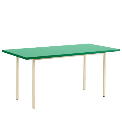 Two-Colour tafel 160x82 mint groen, ivoor onderstel