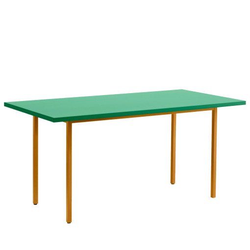 Two-Colour tafel 160x82 mint groen, oker onderstel