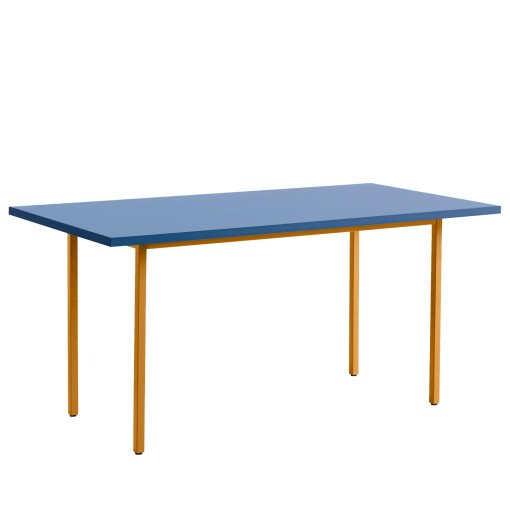 Two-Colour tafel 160x82 blauw, oker ondersel